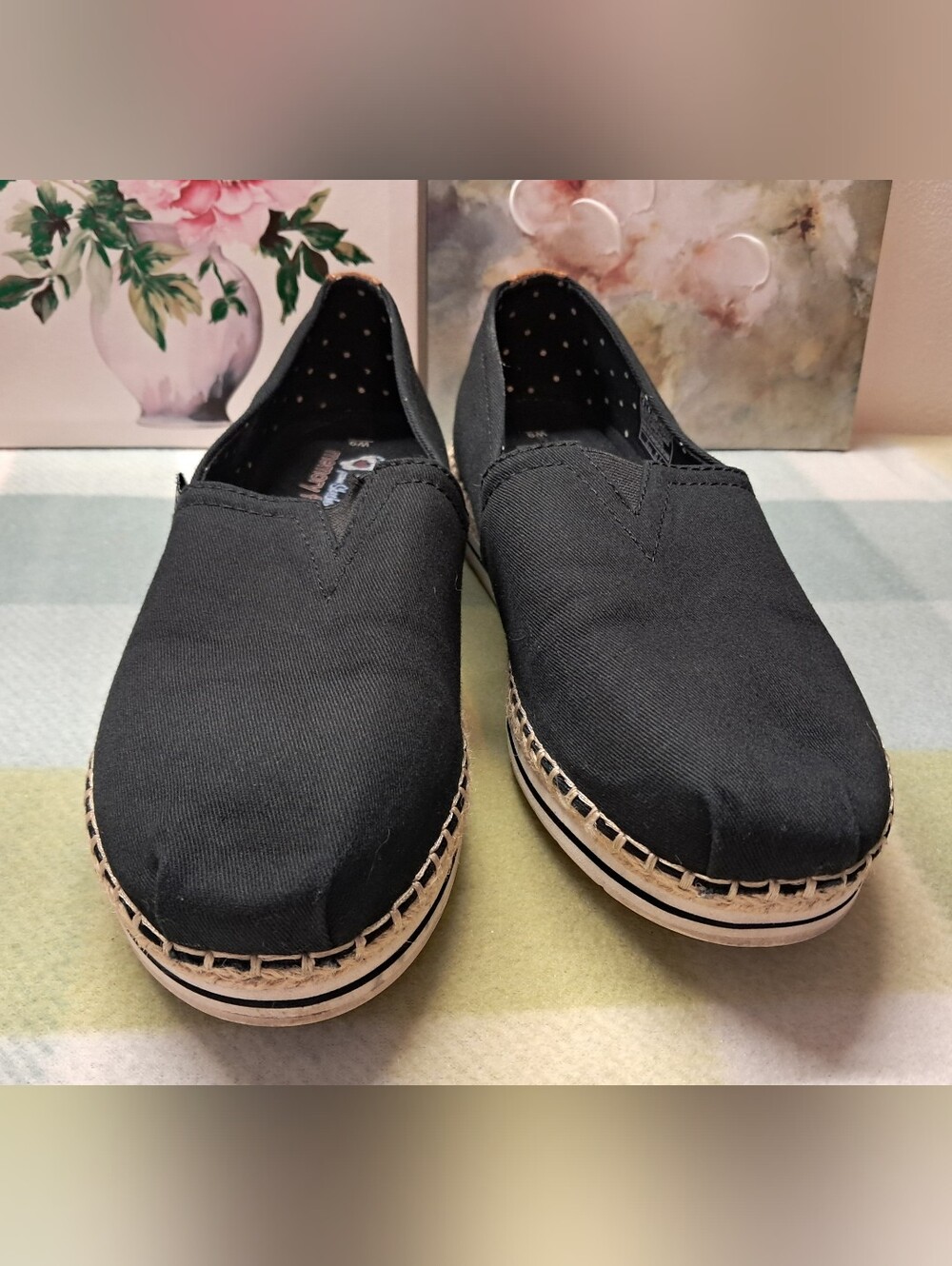 Skechers Bobs Breeze Black Slip Ons Size 9